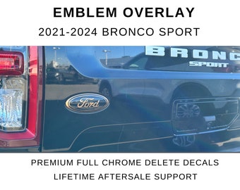 2021-2024 Bronco Sport Emblem Overlay | Please read description before purchasing | Change the color of the emblems on your Tailgate