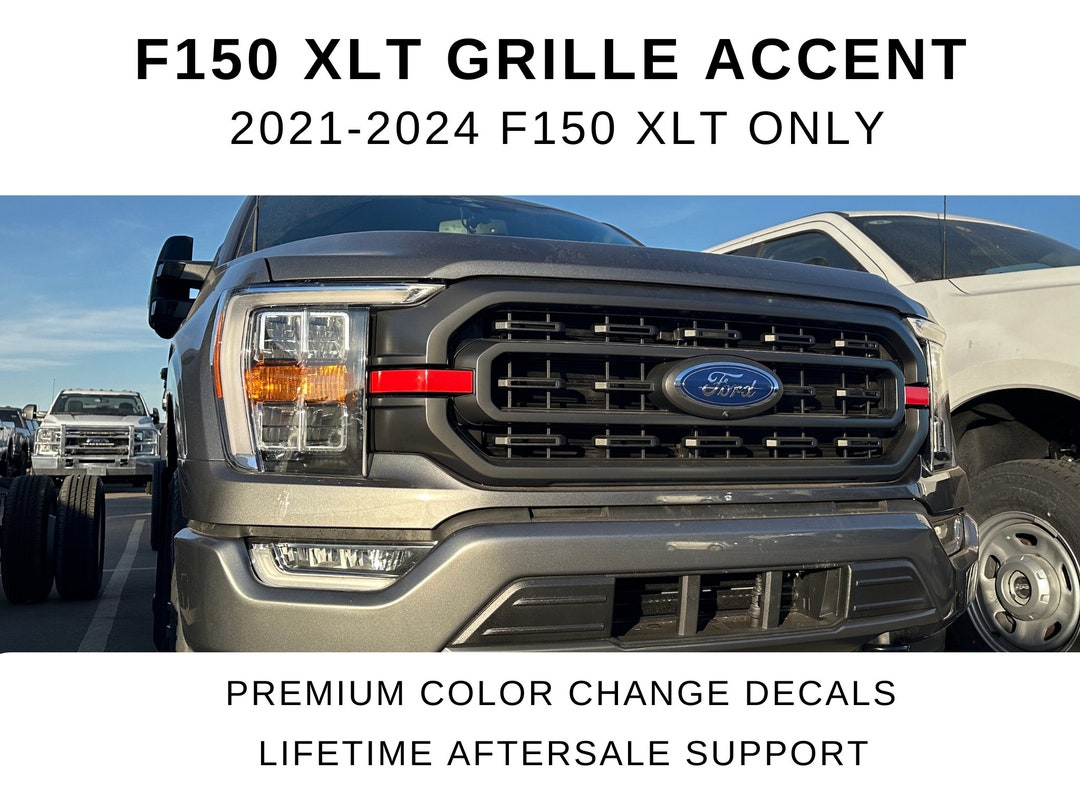 20212024 F150 XLT Grille Accent Decal Vinyl Grille Accent Overlay
