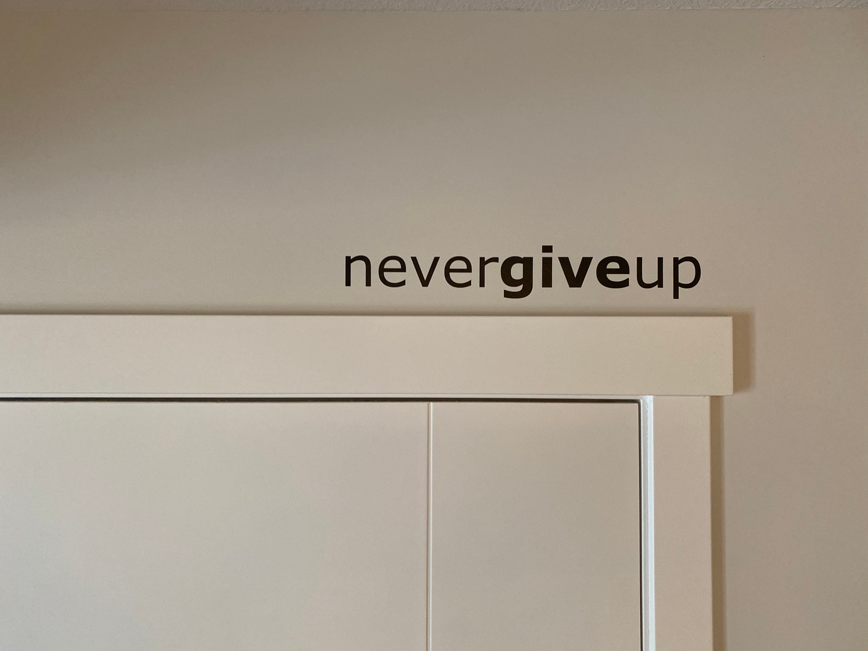 Never Give Up Wall Decal Home Decoration DIY Motivation Etsy