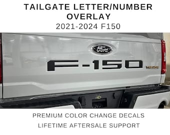 2021 - 2024 F150 Tailgate Emblem Lettering Overlay Insert Decals | Change the Color if the letters/numbers in your tailgate!