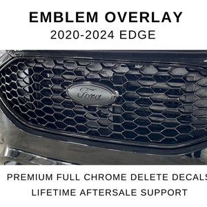 2019 - 2024 Edge Emblem Overlay | Please read description before purchasing | Change the color of the emblems on your grille and liftgate!