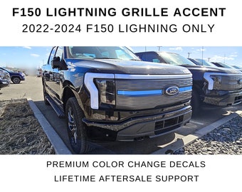 2022 - 2024 Lightning Grille Bar Decal | Vinyl Decal for Grille of Truck | Custom Lightning Decal Accessories 2023