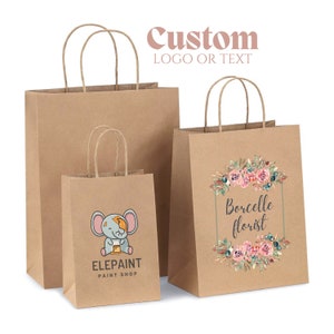 Brown Paper Bags with Handles Mixed Size | 100% Recyclable Kraft Paper |  Ideal for Gifts, Shopping, Boutique, Packaging, Merchandise, Grocery and