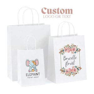 Sac en papier blanc polychrome personnalisé de 250 pièces, Sacs à provisions avec poignée, Sac pour vêtements, Sac de boutique, Sac cadeau de fête