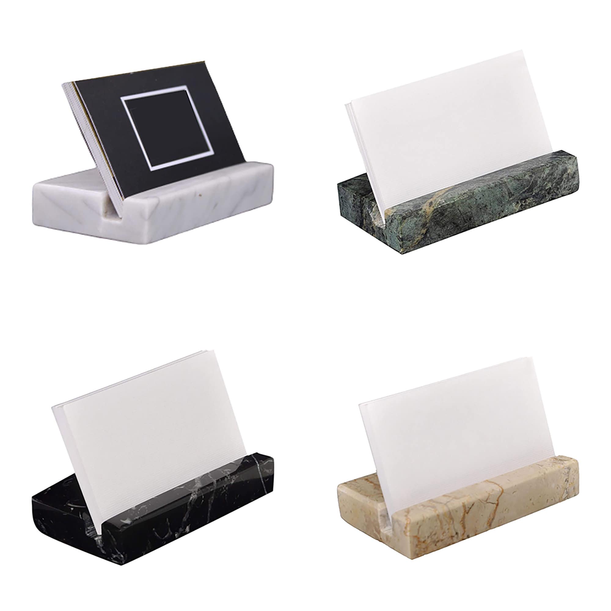 Natural Marble Business Card Holder for Desk Etsy