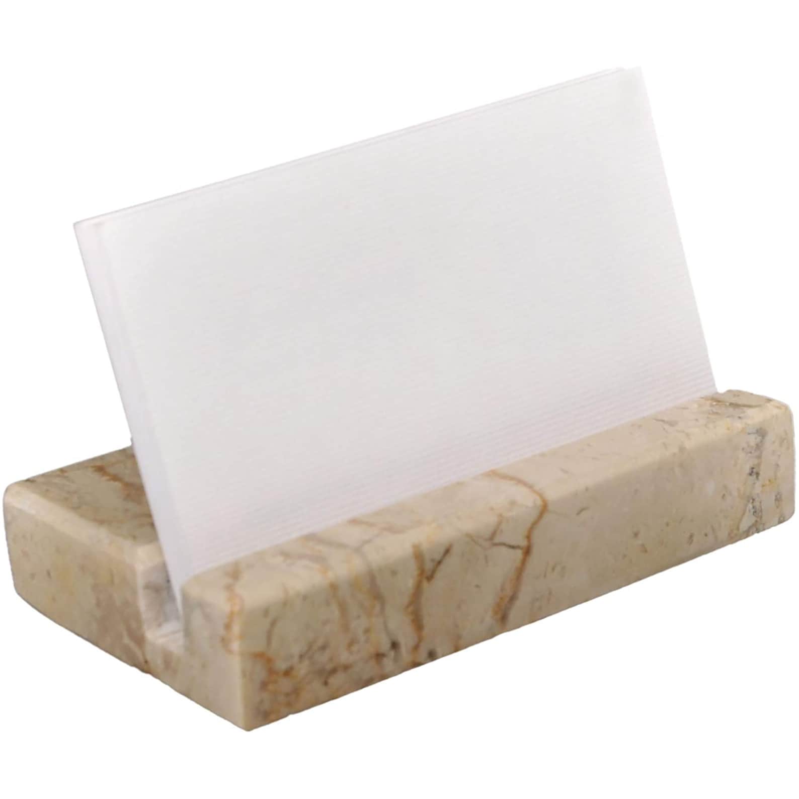 Natural Marble Business Card Holder for Desk Etsy