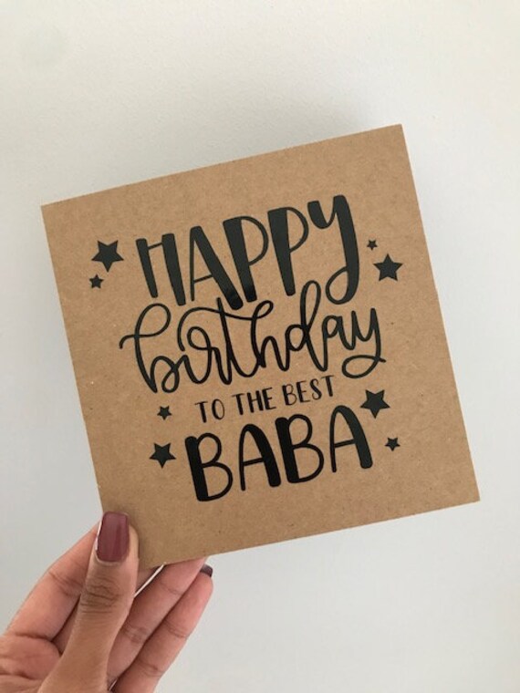 Carte Indienne De Joyeux Anniversaire Baba Nana Grand Pere Etsy France