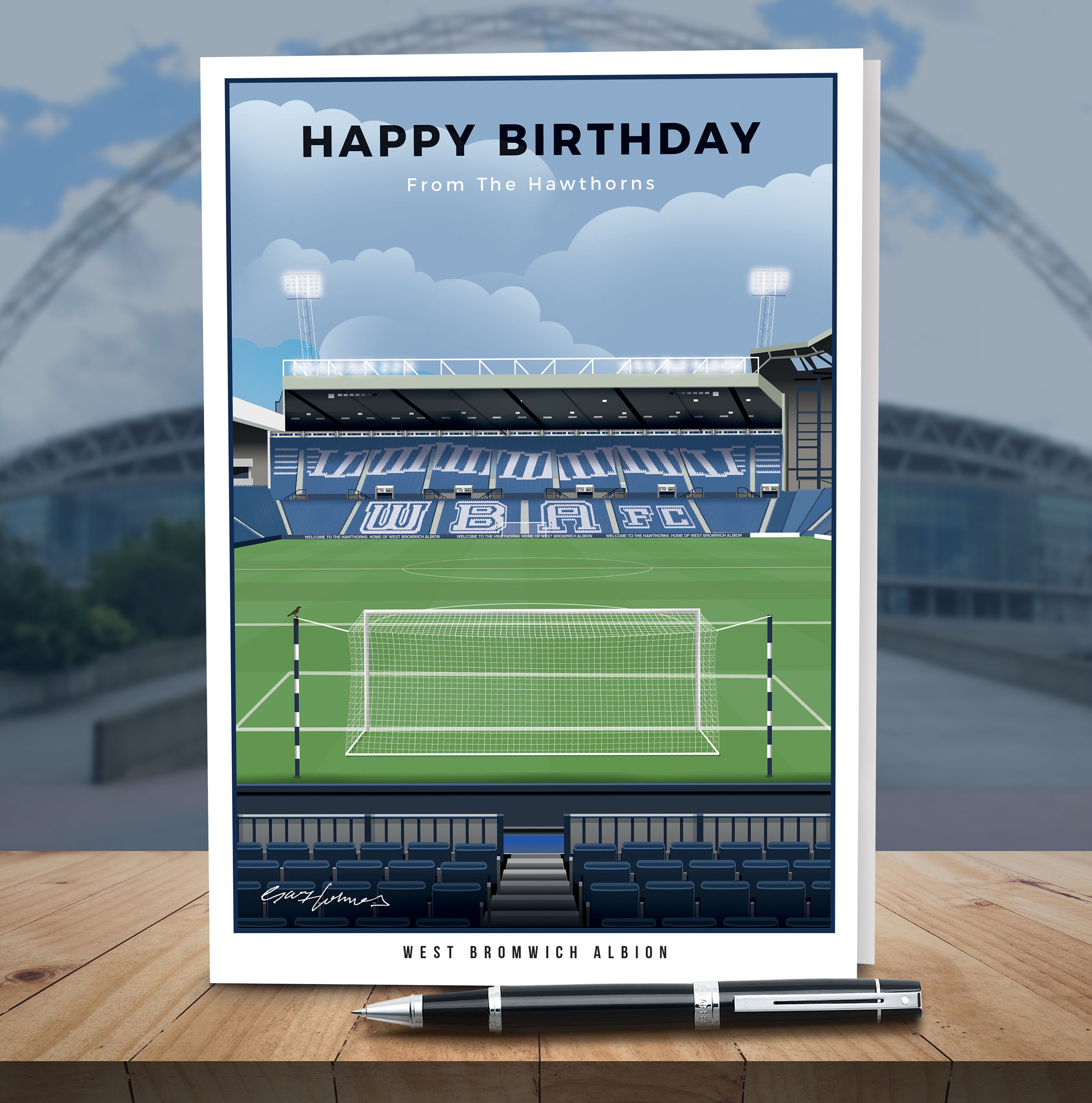 West Bromwich Albion Stadium Greeting Card by Gary Holmes. The | Etsy