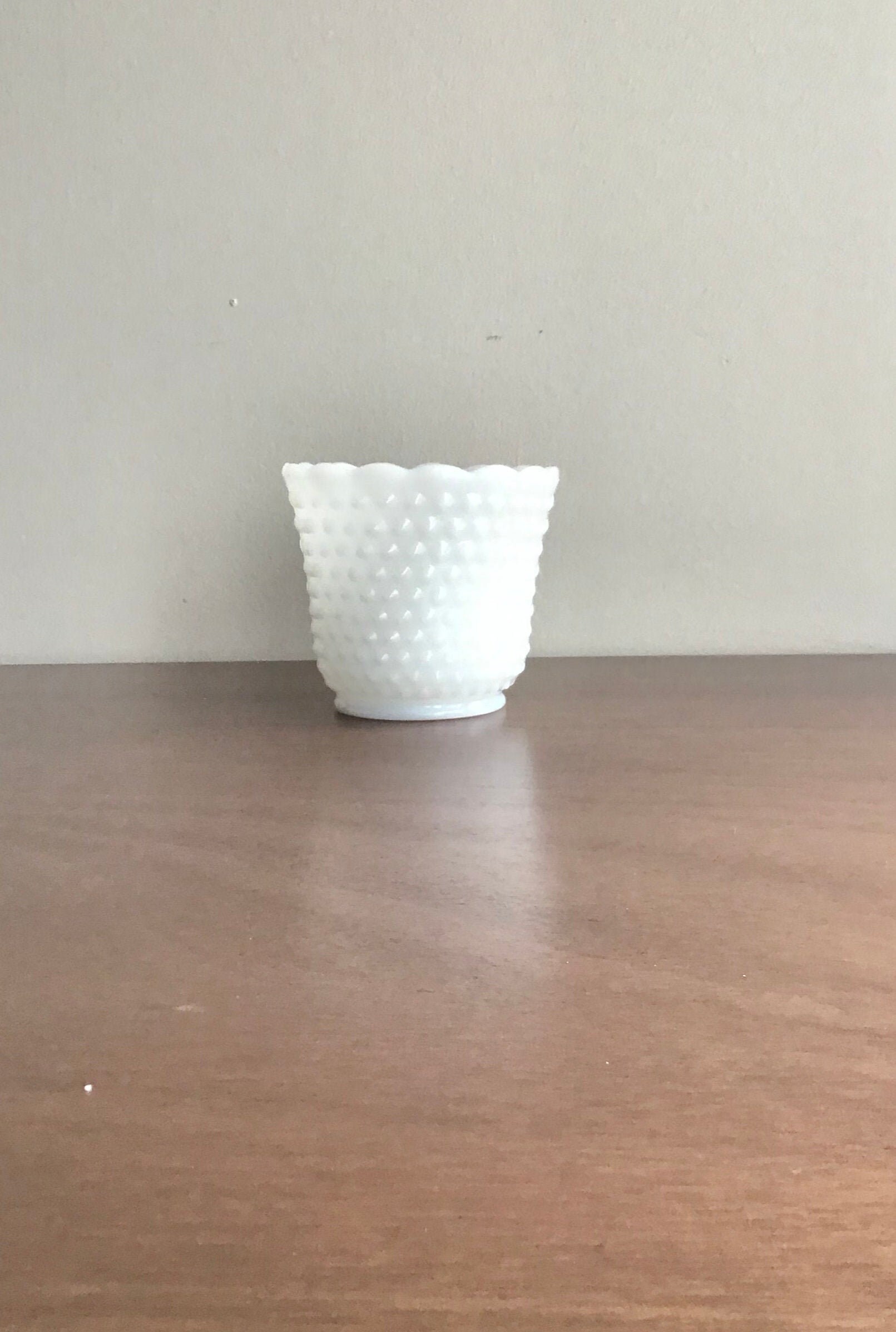 Medium White Milk Glass Vase Etsy