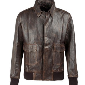 Handgefertigte A2 Aviator RAF Bomberjacke Handgemachte Echtlederjacke für Männer