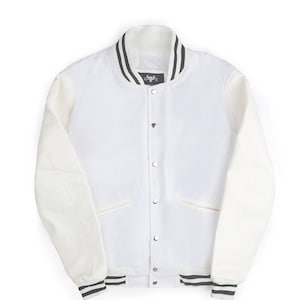 Weeknd XO Varsity Jacket White and Black Varsity Handmade Cosplay Customizable