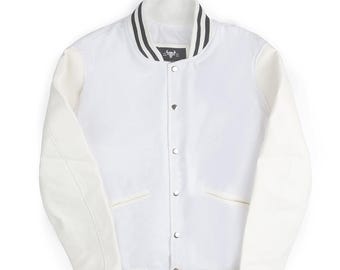 Weeknd XO Varsity Jacket White and Black Varsity Handmade Cosplay Customizable