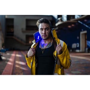 Customizable Cyberpunk Jacket – David Martinez Inspired LED Cosplay, Handmade image 2
