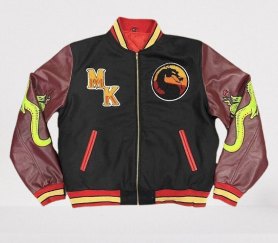 Multi-Patches Mixed Leather Varsity Blouson - Ready to Wear