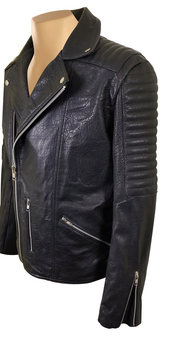 textured biker jacket