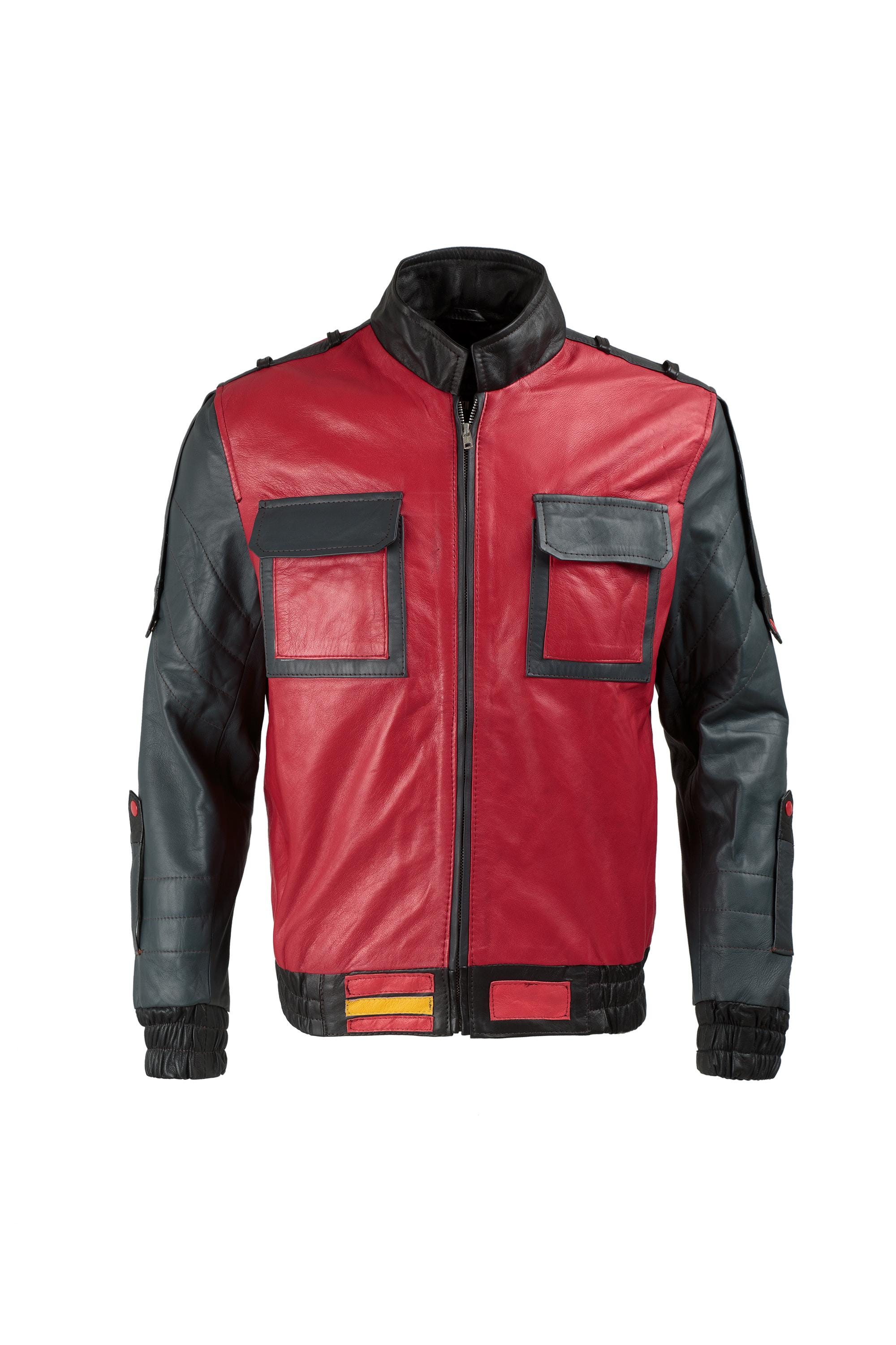 Handmade Marty Mcfly 2 Leather Jacket BTTF Part Ll Back to the Future Michael J.fox Etsy