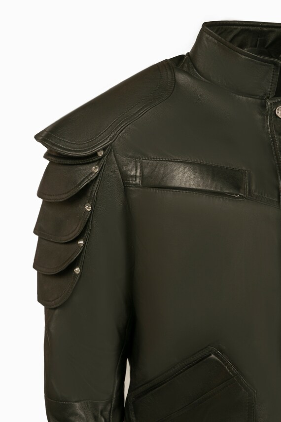 V's Samuraii Wolf School Leather Jacket for Cosplay Handcrafted by
