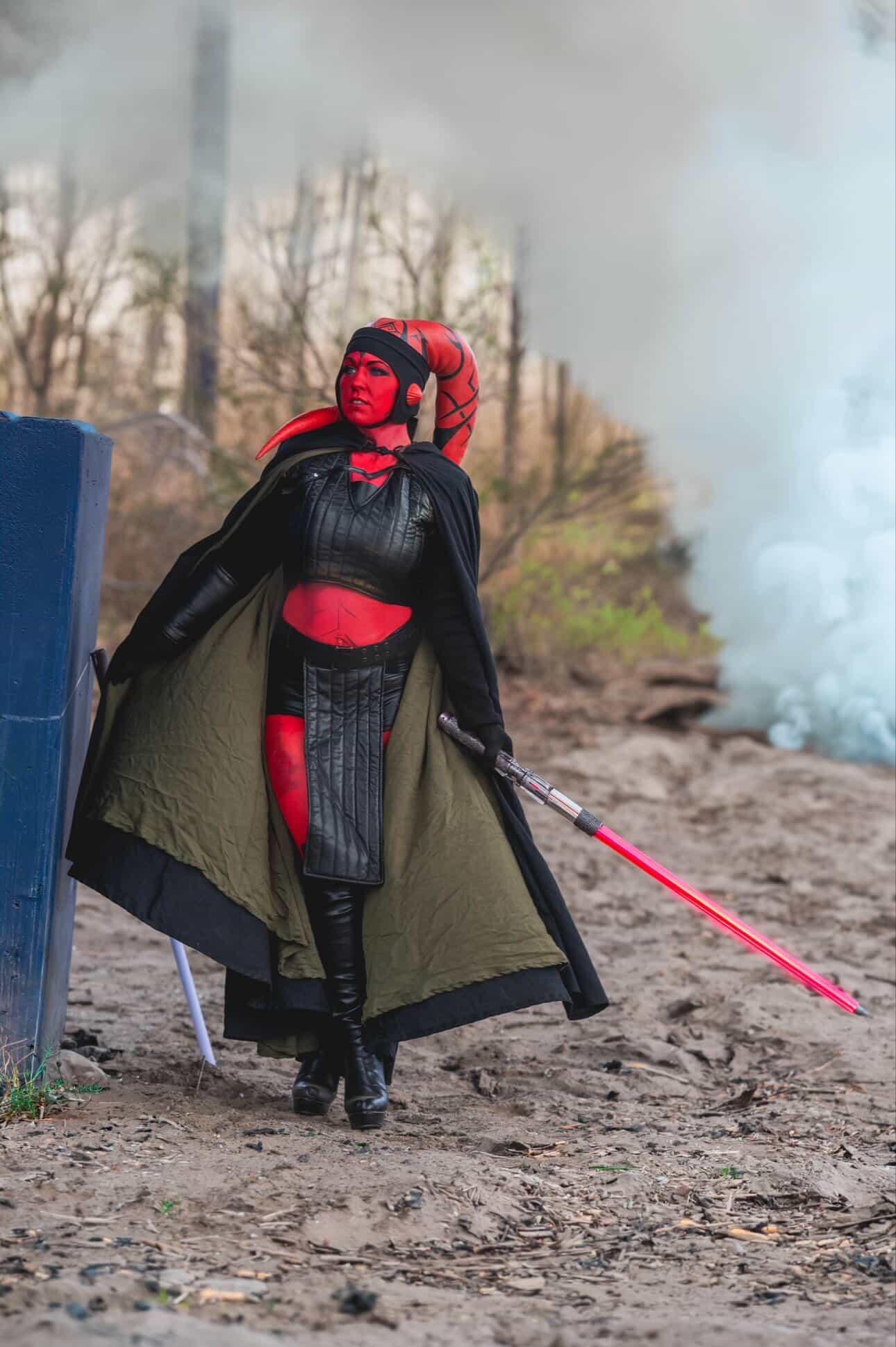 Red Supreme Alien Robe Red Alien Sith Cosplay Costume, Dark Warrior Armor Set, Sci-fi Cape ...