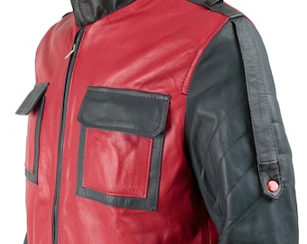 手作りのマーティ・マクフライ2レザージャケット、BTTFパートIIバック