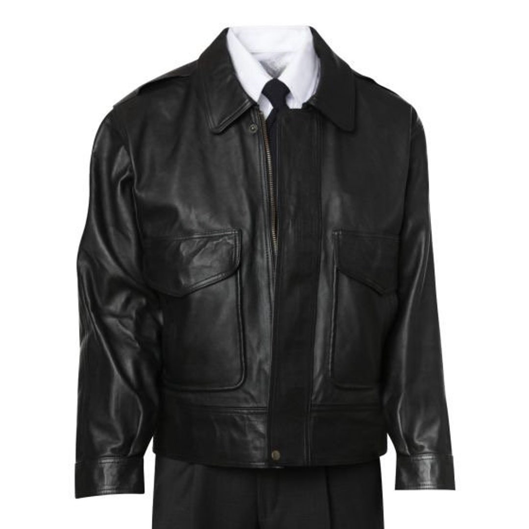 Airline pilot shop leather jacket