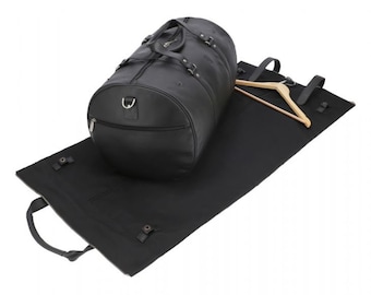 Handmade  Leather Duffle Bag Men | Genuine Leather Weekender Bag | Handmade Leather Travel Bag | Carry On Bag | Leather Bag with Suit Cover
