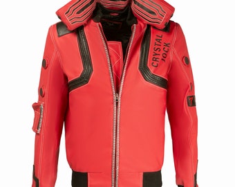 Akira Shotaro Kaneda Capsule Cybernetic Futuristic Cosplay Jacket Handcrafted by Ox and Bulls