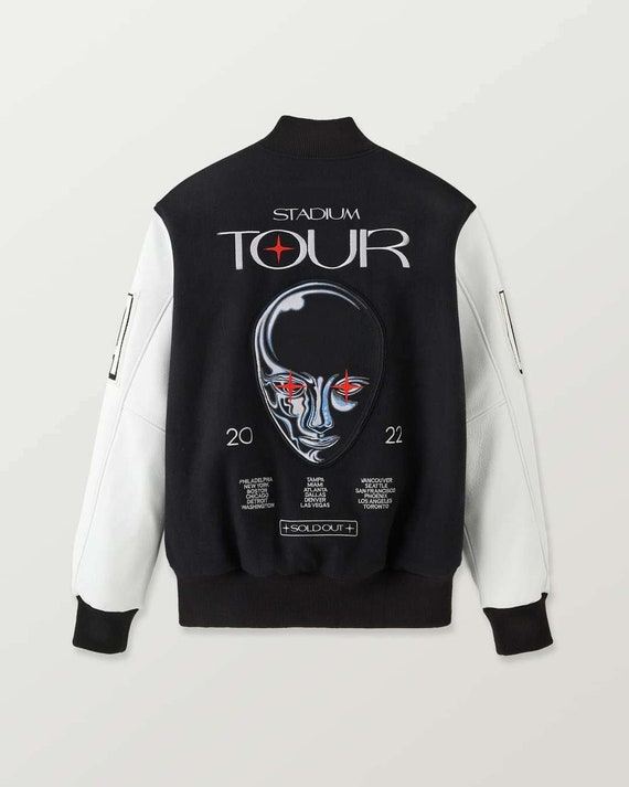 Mens Weeknd XO Varsity Tour Leather Jacket