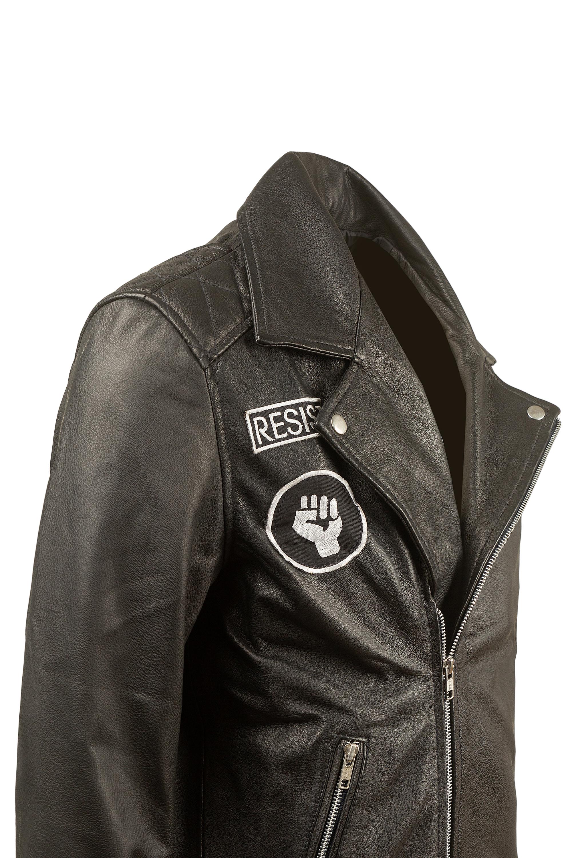 Che Guevara Cowhide Leather Biker Jacket | Handmade Punk Moto Jacket - Etsy