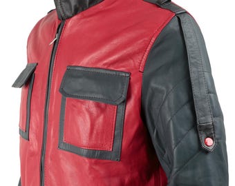 Handmade Marty Mcfly Leather Jacket, BTTF Inspired - Etsy UK