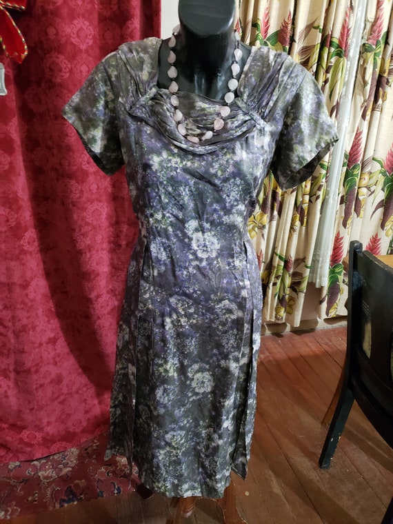 1950s' Glam Crepe Dress