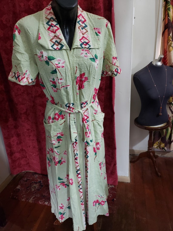 1940s' Saybury Searsucker Day Dress