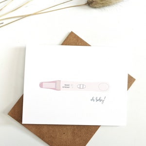 Jolie carte de voeux pour faire-part de grossesse, baby shower, naissance, test de grossesse surprise, attente, Markham Canada
