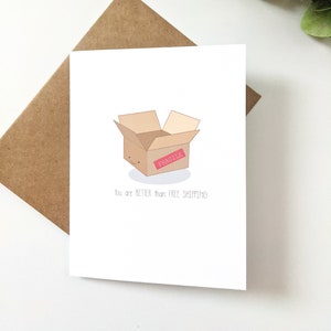 Mignonne carte de voeux Saint Valentin, livraison gratuite, cadeau rigolo pour la Saint-Valentin, anniversaire pour lui pour elle