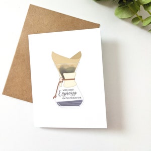 Carte de voeux Saint Valentin café mignon, cadeau Saint-Valentin sucré drôle, grain de café expresso, anniversaire pour lui pour elle