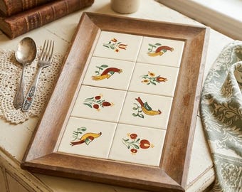 Vintage Tile Tray Mid Century European/ Scandinavian