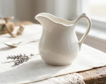 Vintage Sterling China White Ironstone Mini Creamer Pitcher Individual Restaurant Ware