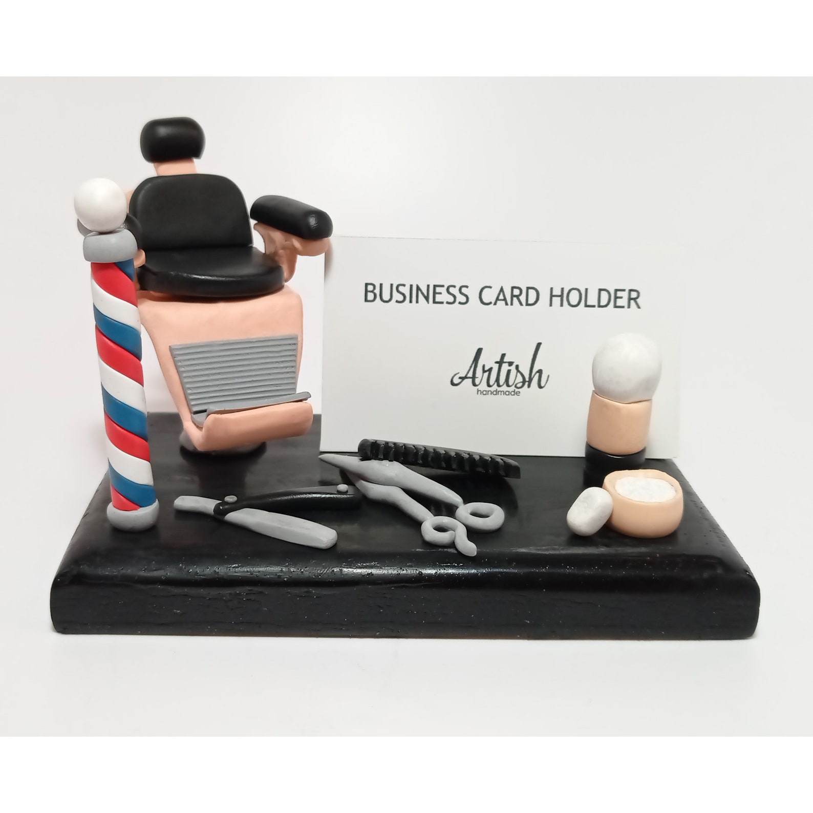Business Card Holder Gift for Barber Gift Idea Etsy