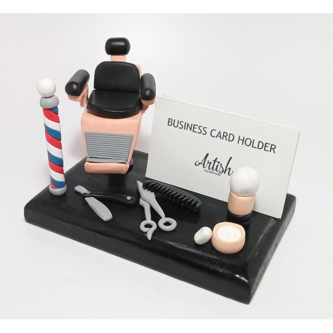 Business Card Holder Gift for Barber Gift Idea Etsy