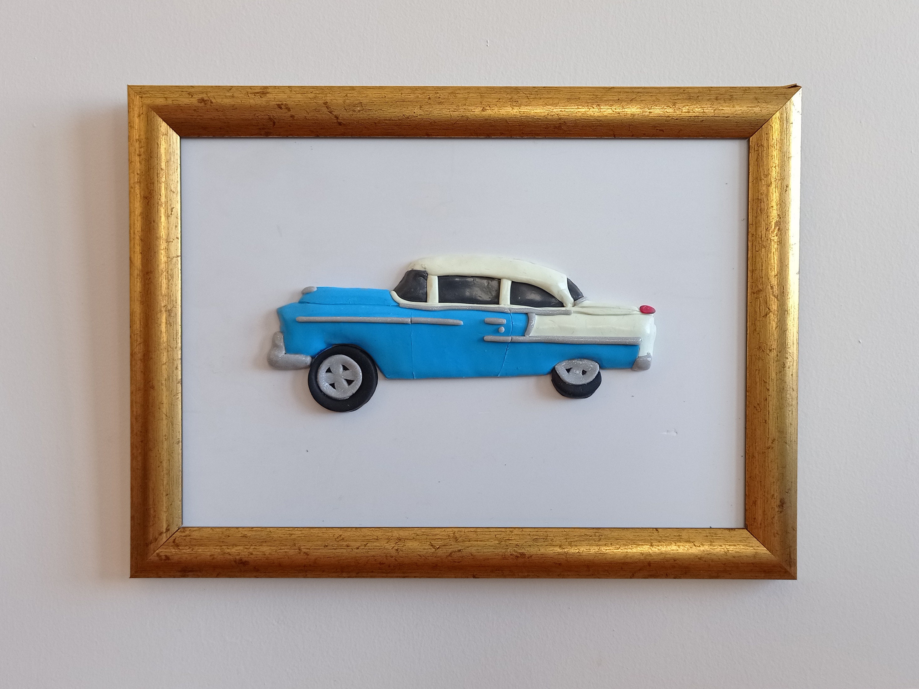 Classic Car Wall Hanging Man Cave Gift Car Portrait Etsy UK