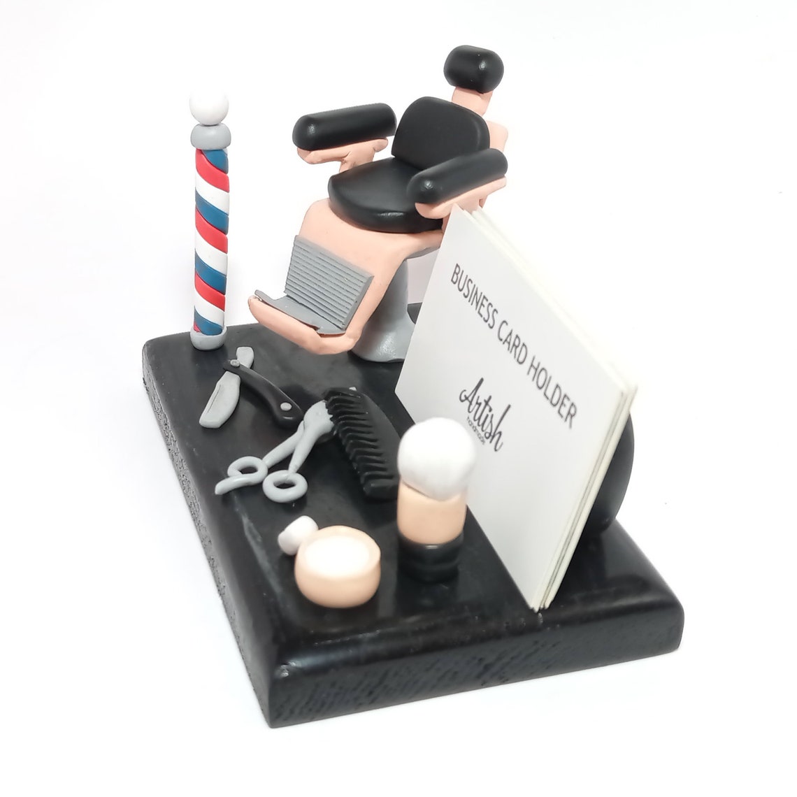 Business Card Holder Gift for Barber Gift Idea Etsy