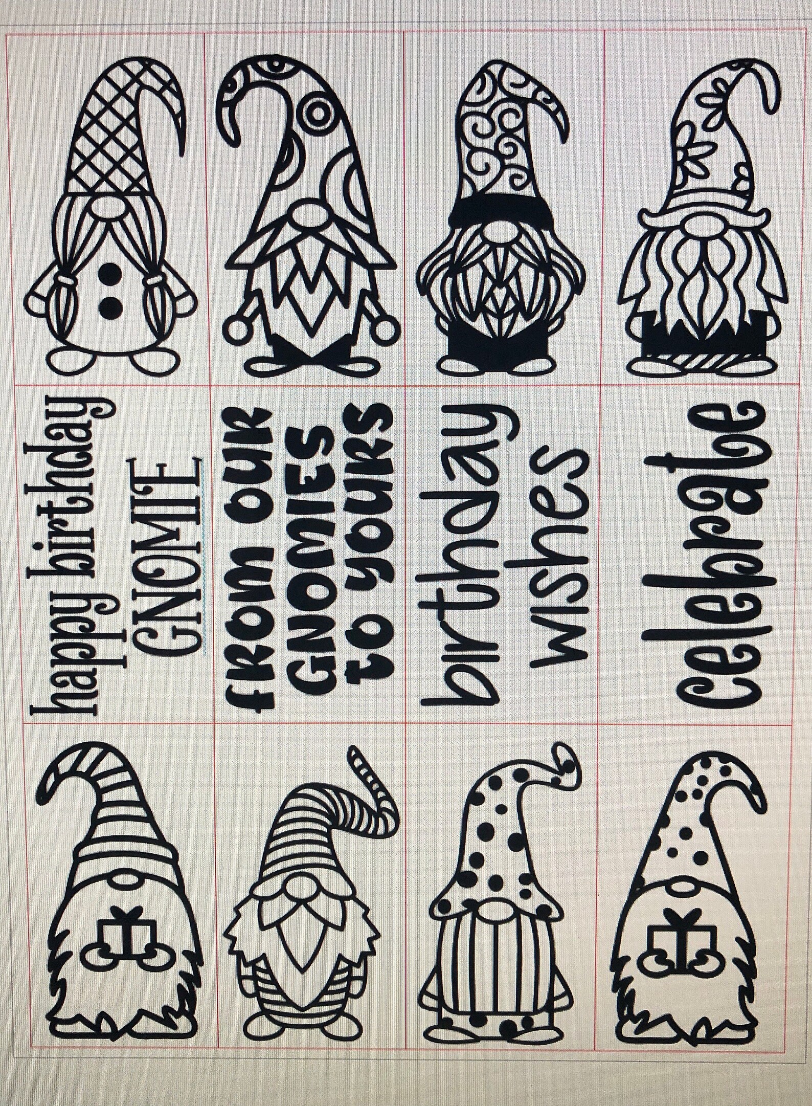 Chalk Couture Like Transfer Gnomes Etsy