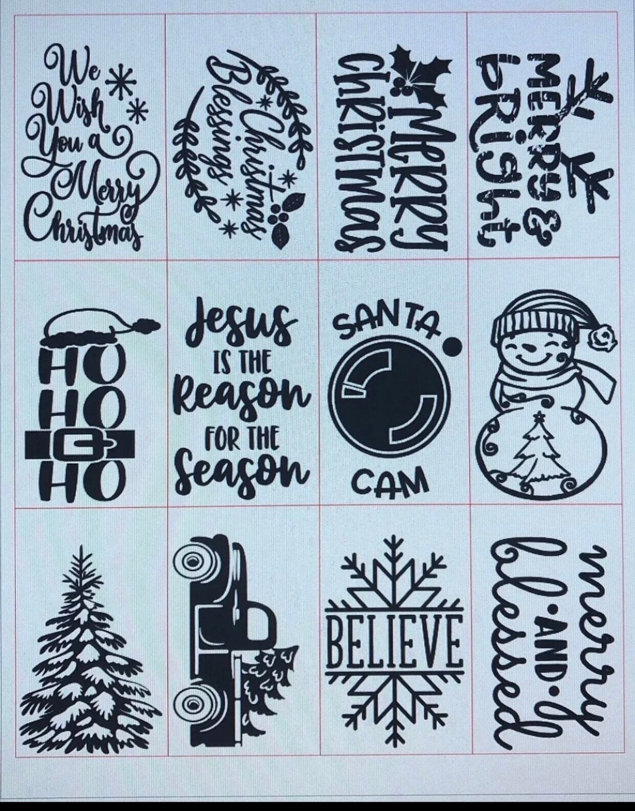 Chalk Couture Like Transfer Christmas Tags Etsy UK