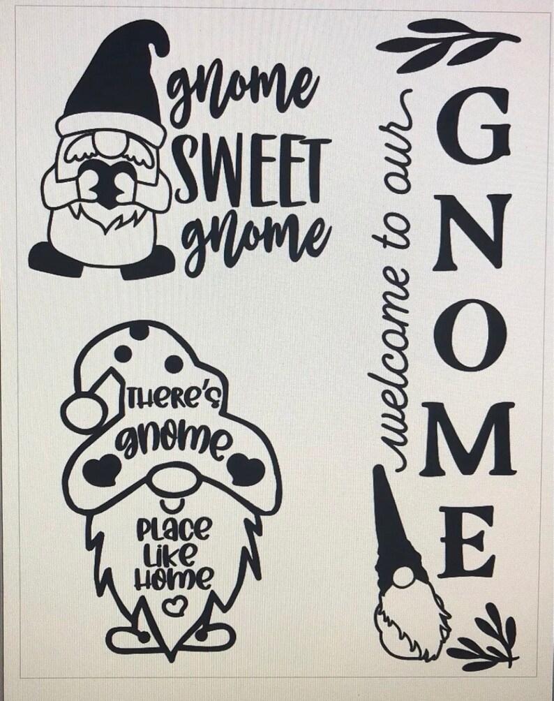 Chalk Couture Like Transfer Gnome Etsy