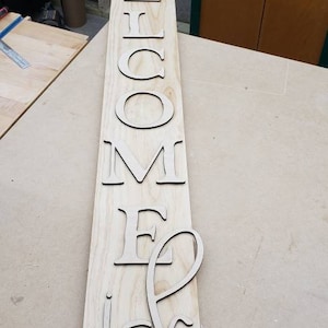 DIY Wood &quot;Welcome-Ish&quot; Cutout Letters: Porch Sign Kit