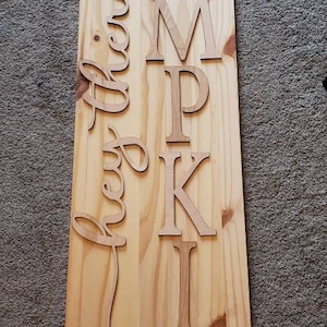Blank Wood Fall Hey There Pumpkin Cutout Letters for Tall Porch Leaner Sign DIY