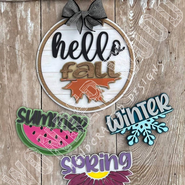 Round Wood Summer Sign - Etsy