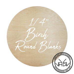 1/4 Inch Birch Wood Round Blank for DIY Door Hanger Signs - Customizable Craft Project