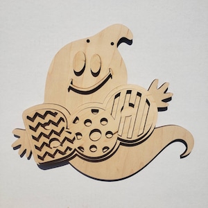 Ghost Halloween Sign: DIY Wood Door Hanger Blank