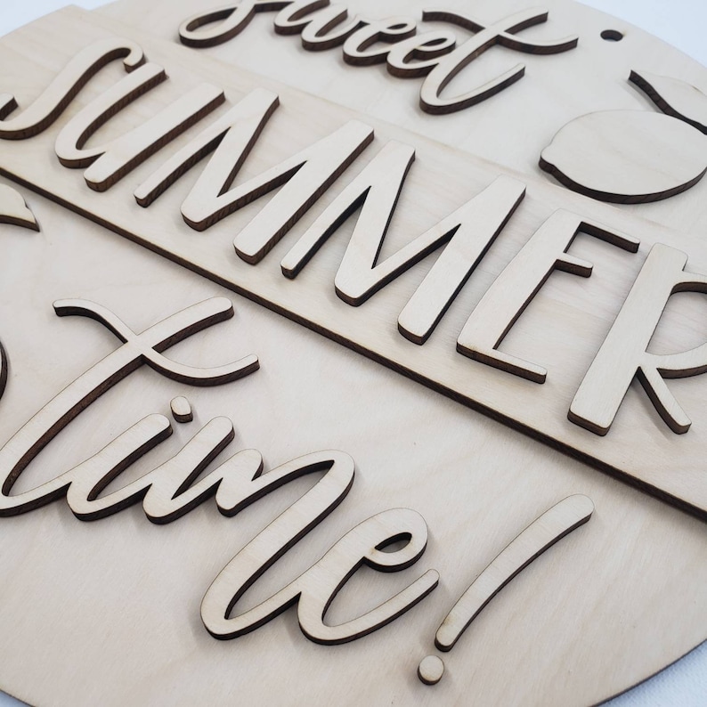 Summer Time Lemons Front Door Hanger DIY Wood Blank Sign image 3