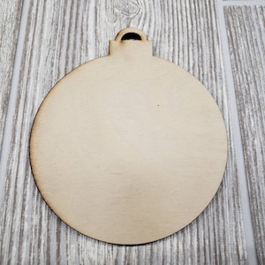 Wood Blank Solid Ornament Craft Christmas Holiday Blank 1/4&quot;